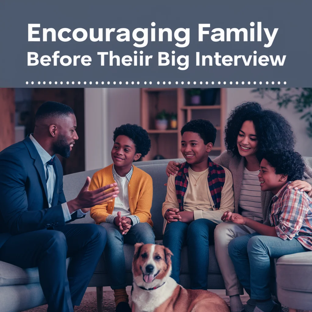 Encouraging Family Before Their Big Interview