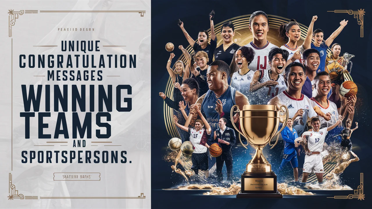 Unique Congratulation Messages for Winning Teams and Sportspersons