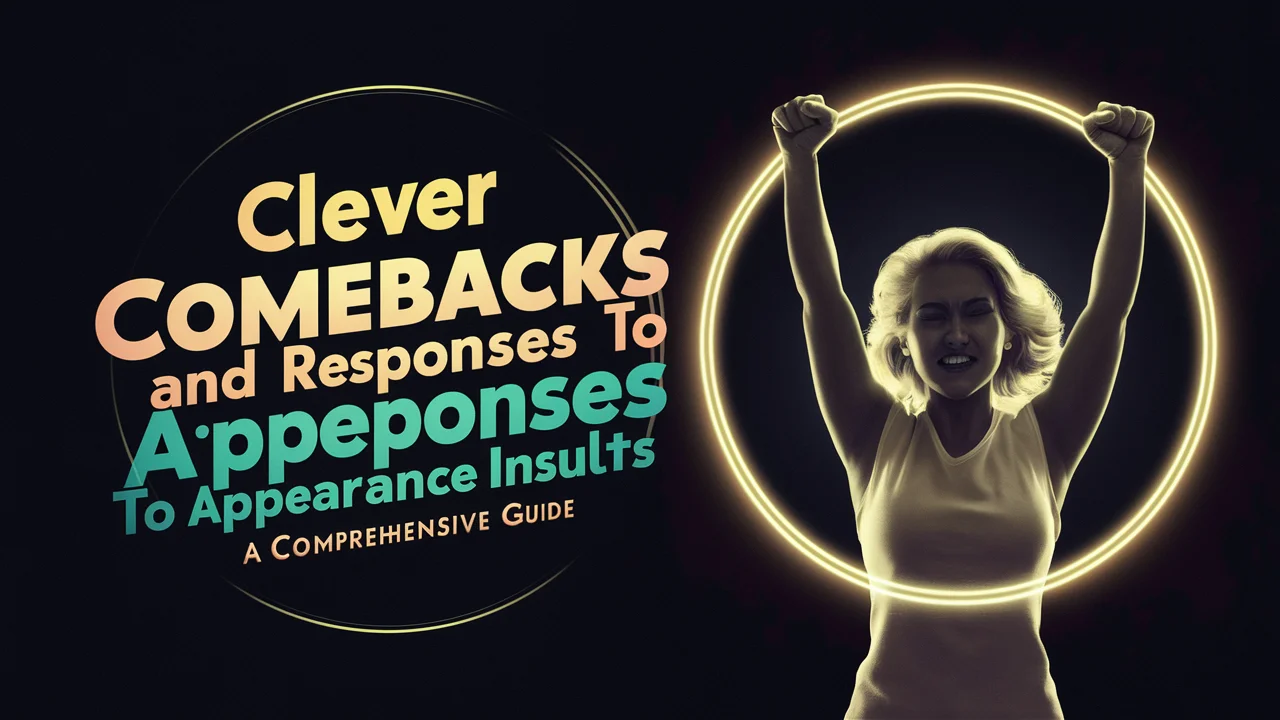 Clever Comebacks and Responses to Appearance Insults: A Comprehensive Guide