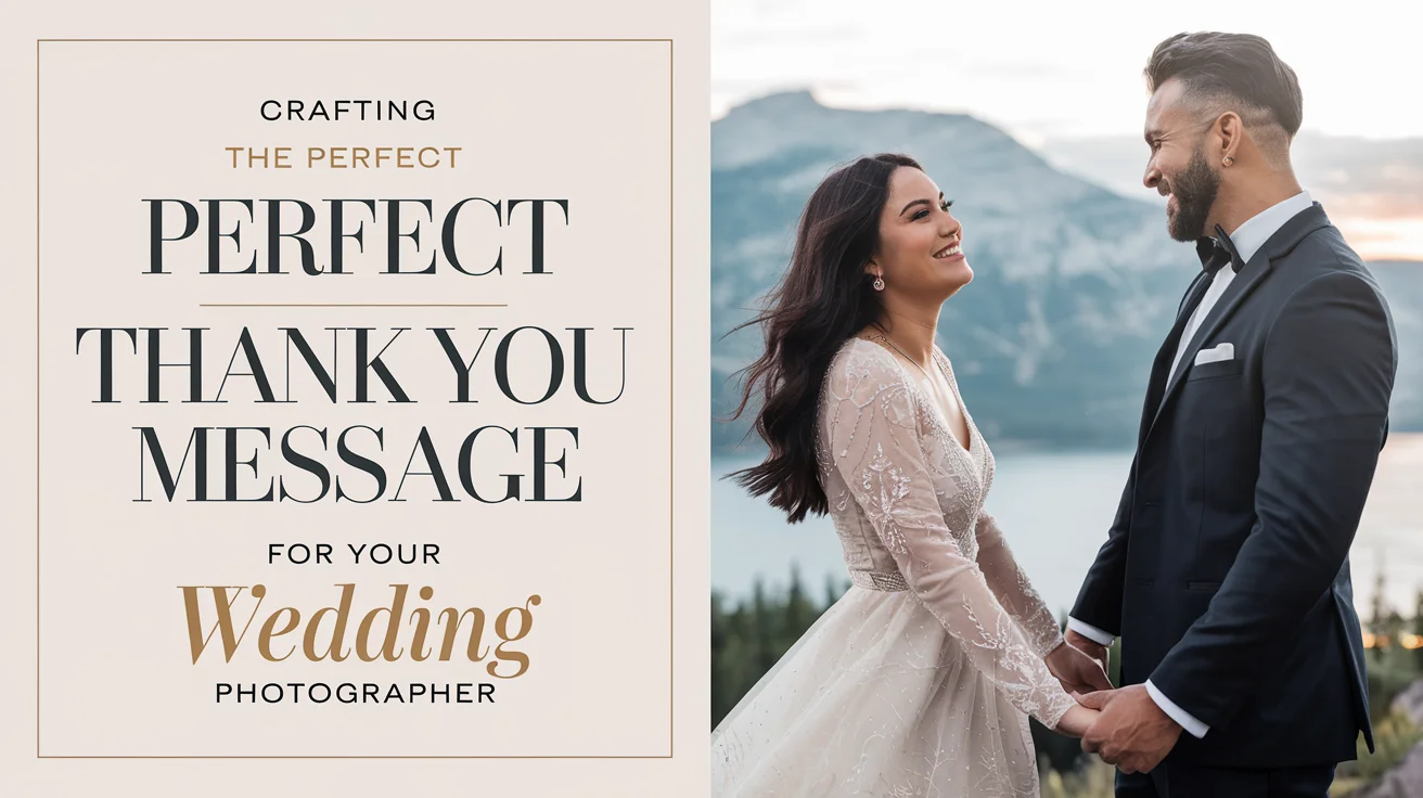 Crafting the Perfect Thank You Message for Your Wedding Photographer