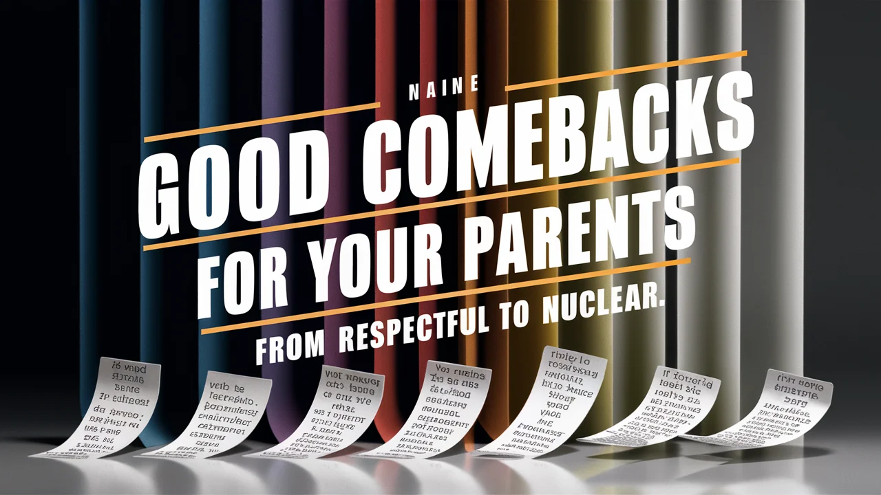 Good Comebacks for Your Parents: From Respectful to Nuclear