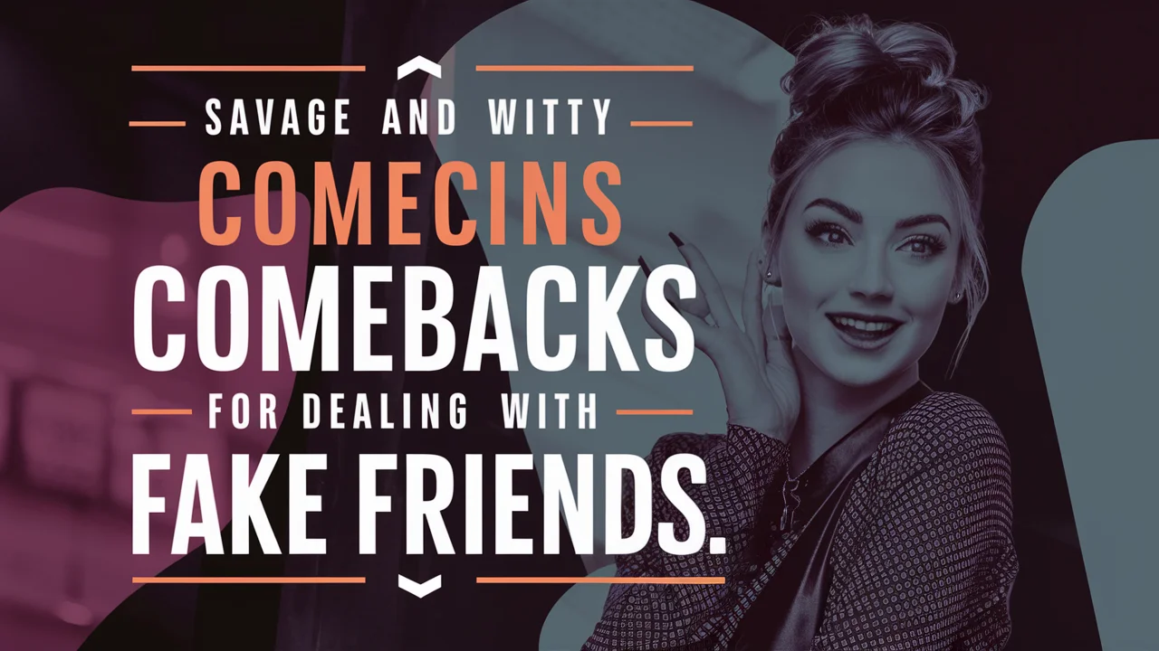 Savage and Witty Comebacks for Dealing with Fake Friends